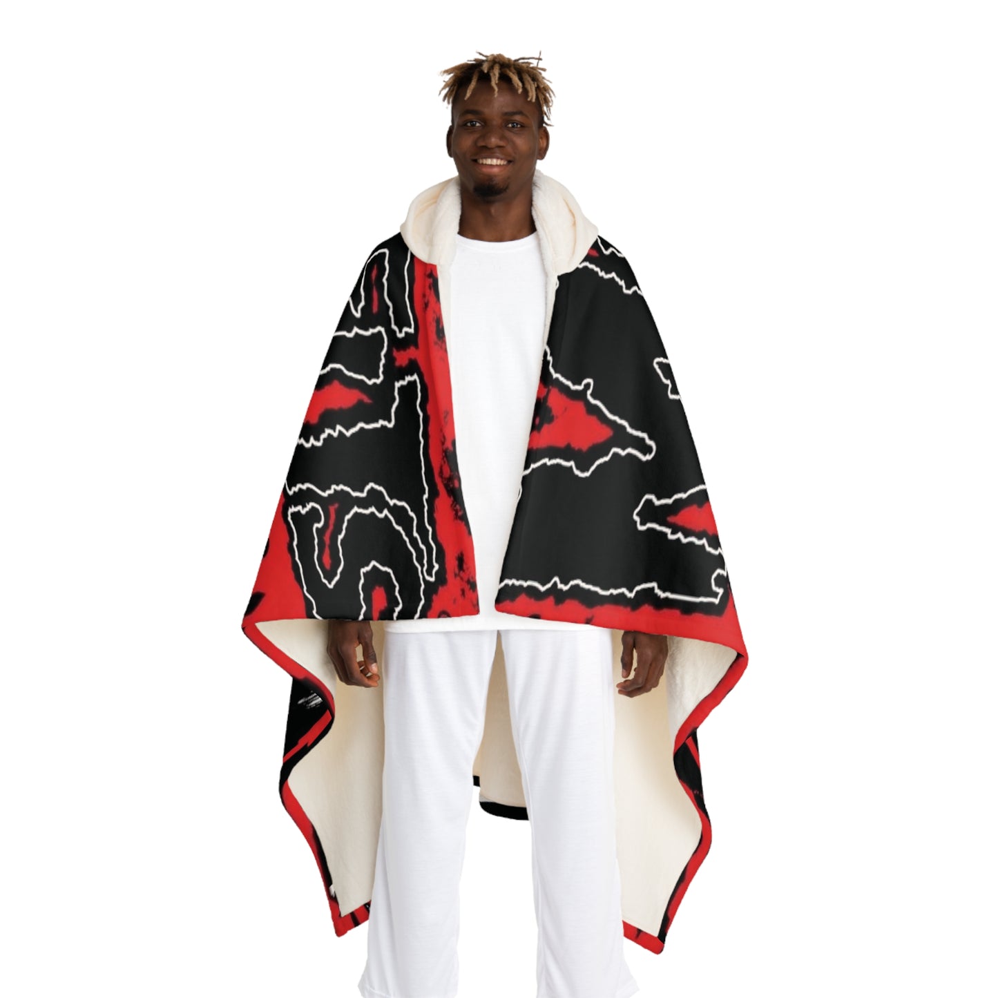 Culture Royal Designs Hooded Sherpa Fleece Blanket